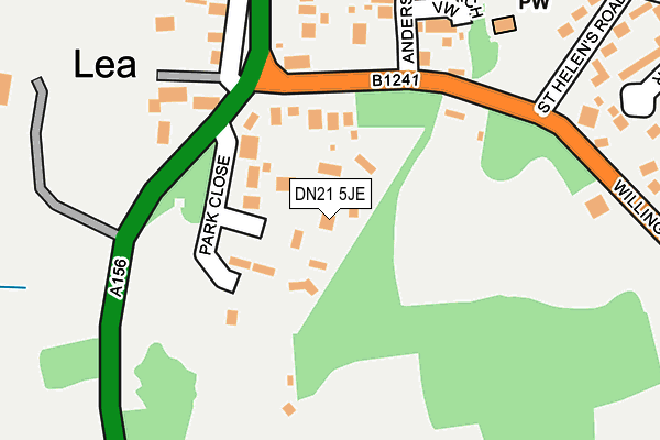 DN21 5JE map - OS OpenMap – Local (Ordnance Survey)
