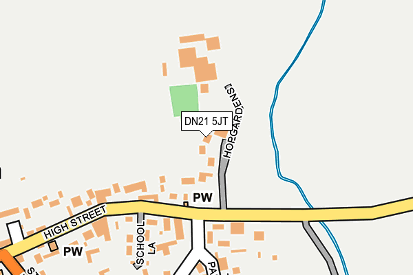 DN21 5JT map - OS OpenMap – Local (Ordnance Survey)
