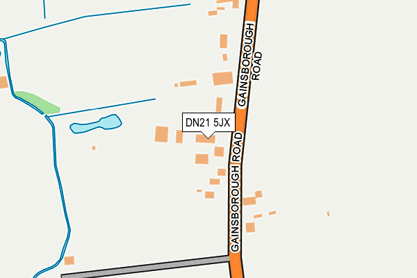 DN21 5JX map - OS OpenMap – Local (Ordnance Survey)