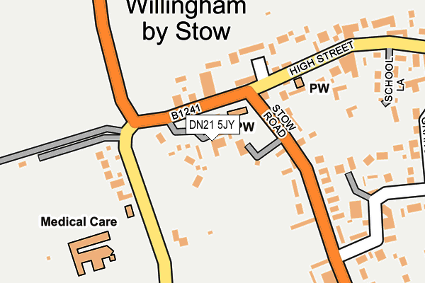 DN21 5JY map - OS OpenMap – Local (Ordnance Survey)