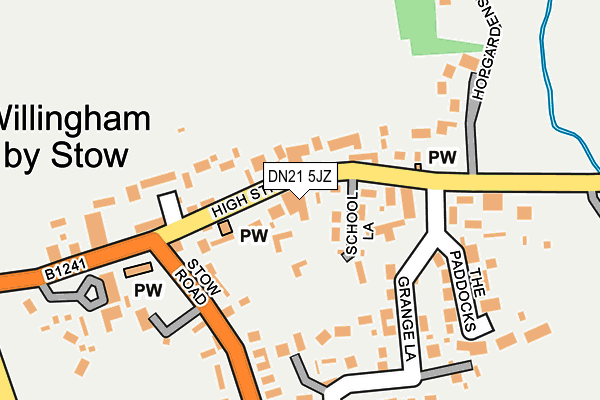 DN21 5JZ map - OS OpenMap – Local (Ordnance Survey)