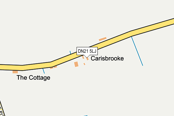 DN21 5LJ map - OS OpenMap – Local (Ordnance Survey)