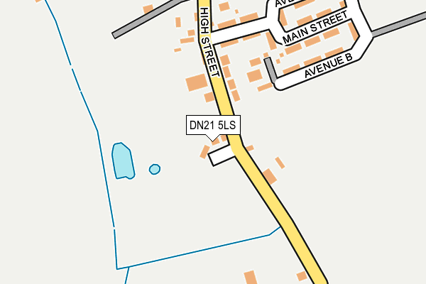 DN21 5LS map - OS OpenMap – Local (Ordnance Survey)