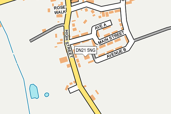 DN21 5NG map - OS OpenMap – Local (Ordnance Survey)