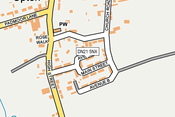 DN21 5NX map - OS OpenMap – Local (Ordnance Survey)