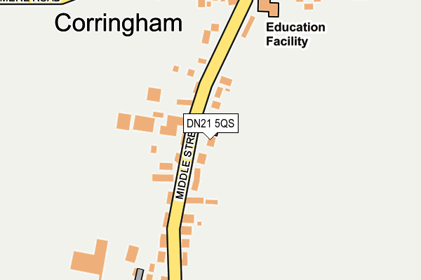 DN21 5QS map - OS OpenMap – Local (Ordnance Survey)