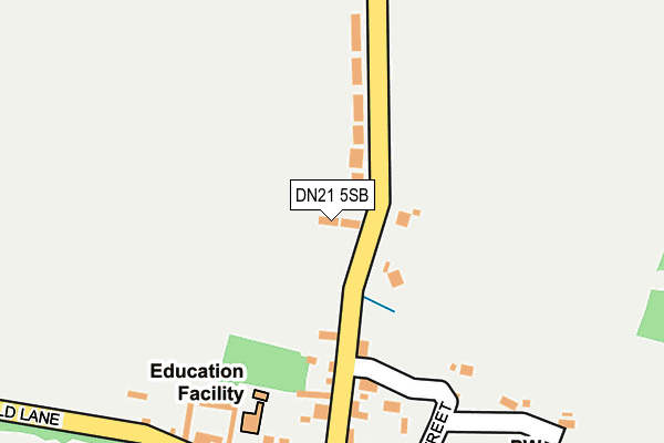 DN21 5SB map - OS OpenMap – Local (Ordnance Survey)