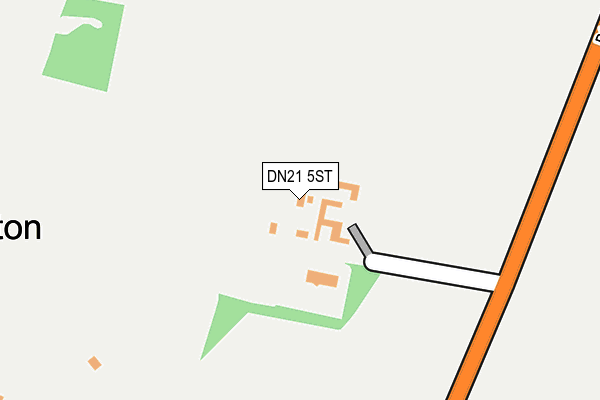 DN21 5ST map - OS OpenMap – Local (Ordnance Survey)