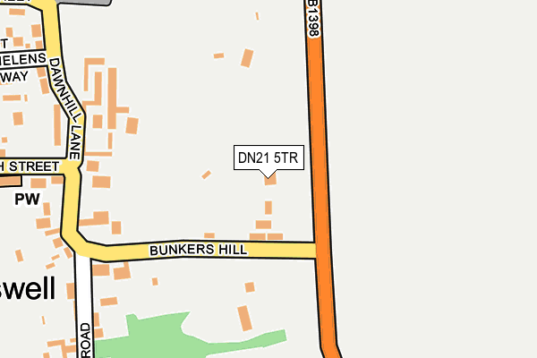 DN21 5TR map - OS OpenMap – Local (Ordnance Survey)