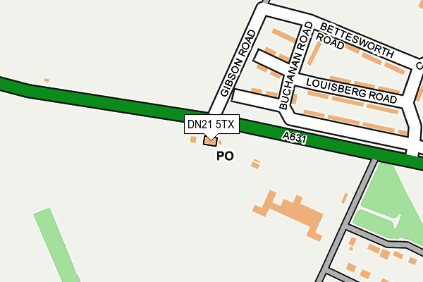 DN21 5TX map - OS OpenMap – Local (Ordnance Survey)