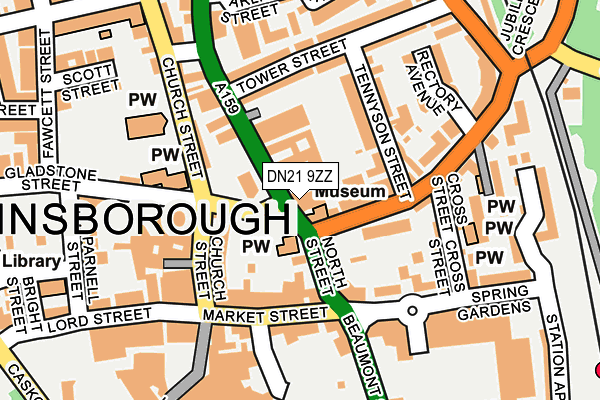 DN21 9ZZ map - OS OpenMap – Local (Ordnance Survey)