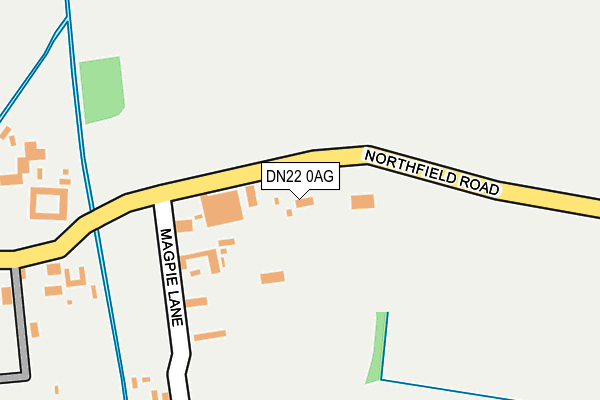 DN22 0AG map - OS OpenMap – Local (Ordnance Survey)