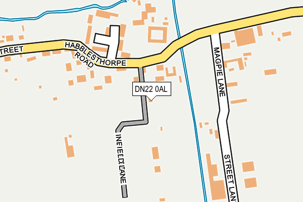 DN22 0AL map - OS OpenMap – Local (Ordnance Survey)