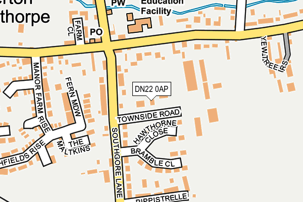 DN22 0AP map - OS OpenMap – Local (Ordnance Survey)