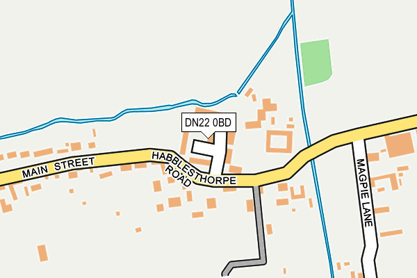 DN22 0BD map - OS OpenMap – Local (Ordnance Survey)