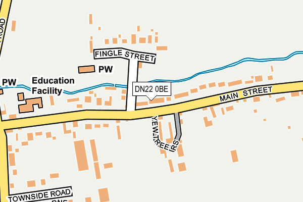 DN22 0BE map - OS OpenMap – Local (Ordnance Survey)