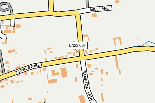 DN22 0BF map - OS OpenMap – Local (Ordnance Survey)