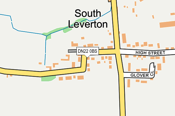 DN22 0BS map - OS OpenMap – Local (Ordnance Survey)