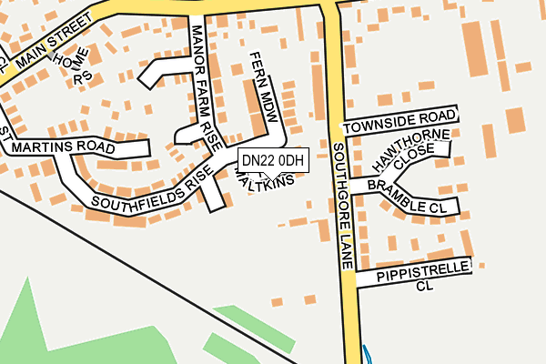 DN22 0DH map - OS OpenMap – Local (Ordnance Survey)