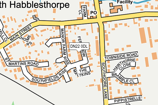 DN22 0DL map - OS OpenMap – Local (Ordnance Survey)