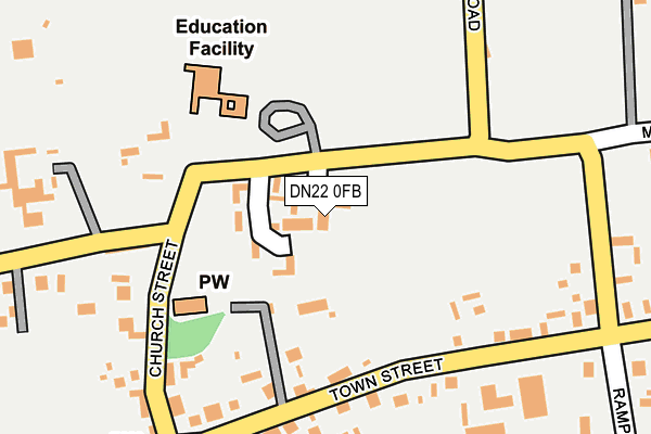 DN22 0FB map - OS OpenMap – Local (Ordnance Survey)