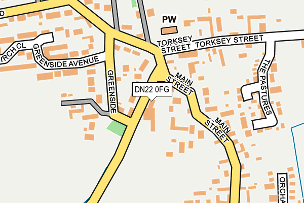 DN22 0FG map - OS OpenMap – Local (Ordnance Survey)