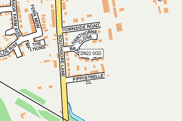 DN22 0GD map - OS OpenMap – Local (Ordnance Survey)