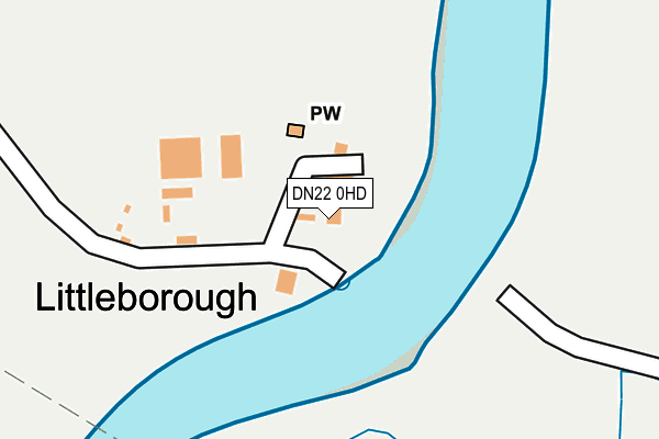 DN22 0HD map - OS OpenMap – Local (Ordnance Survey)