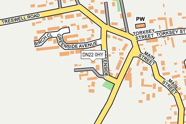 DN22 0HY map - OS OpenMap – Local (Ordnance Survey)