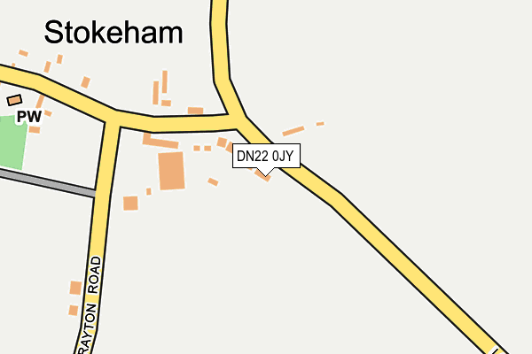 DN22 0JY map - OS OpenMap – Local (Ordnance Survey)