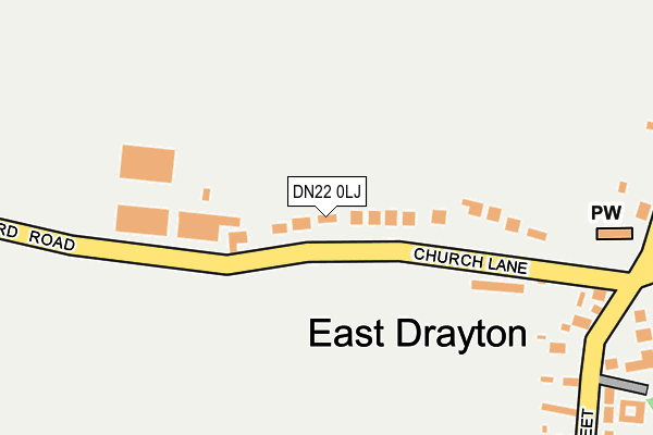 DN22 0LJ map - OS OpenMap – Local (Ordnance Survey)