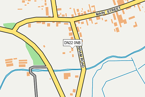 DN22 0NB map - OS OpenMap – Local (Ordnance Survey)
