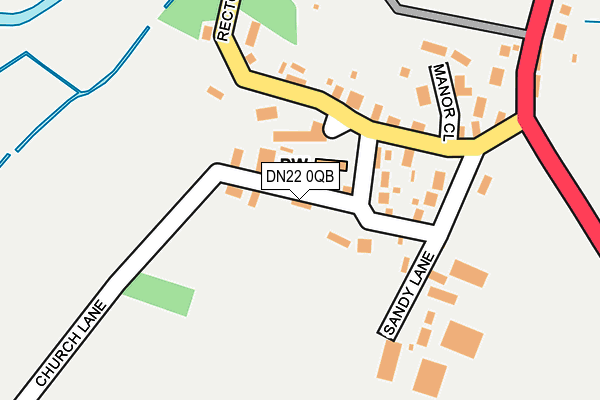 DN22 0QB map - OS OpenMap – Local (Ordnance Survey)