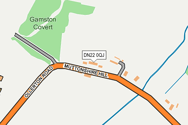 DN22 0QJ map - OS OpenMap – Local (Ordnance Survey)