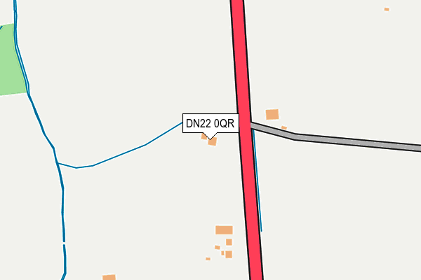 DN22 0QR map - OS OpenMap – Local (Ordnance Survey)