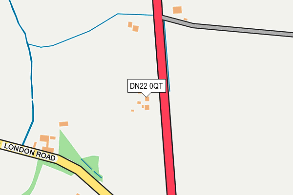 DN22 0QT map - OS OpenMap – Local (Ordnance Survey)