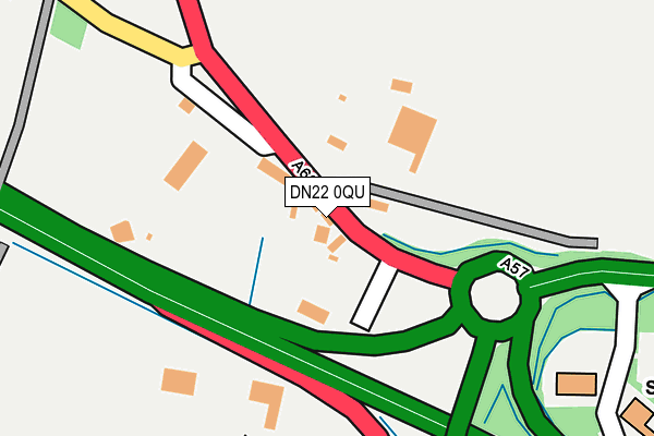 DN22 0QU map - OS OpenMap – Local (Ordnance Survey)