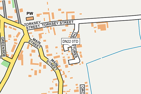 DN22 0TD map - OS OpenMap – Local (Ordnance Survey)