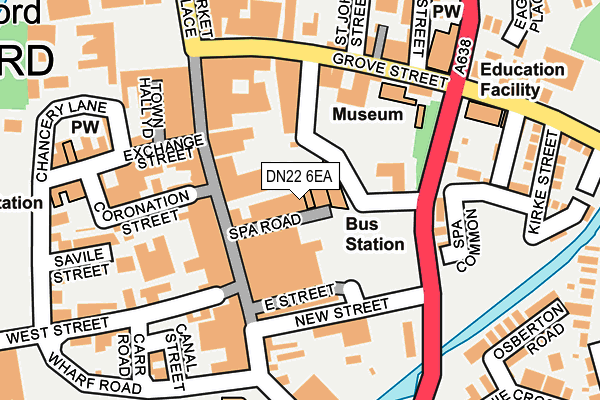 DN22 6EA map - OS OpenMap – Local (Ordnance Survey)