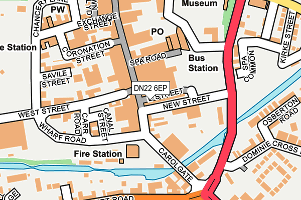 DN22 6EP map - OS OpenMap – Local (Ordnance Survey)