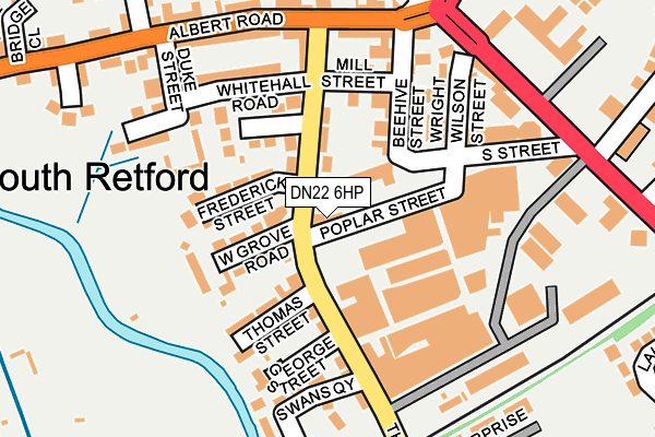 DN22 6HP map - OS OpenMap – Local (Ordnance Survey)