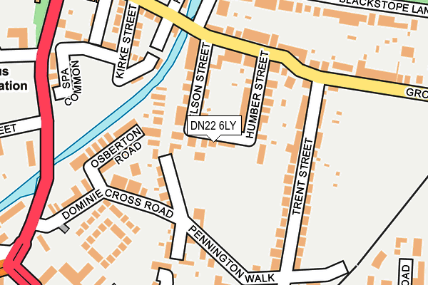 DN22 6LY map - OS OpenMap – Local (Ordnance Survey)