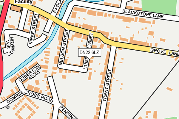 DN22 6LZ map - OS OpenMap – Local (Ordnance Survey)