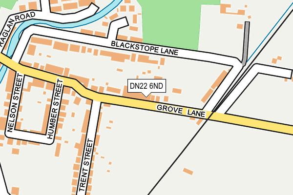Map of GROVE GRANITES RETFORD LIMITED at local scale