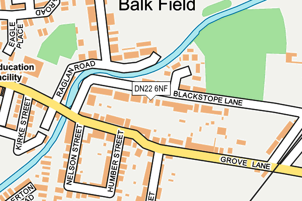 DN22 6NF map - OS OpenMap – Local (Ordnance Survey)
