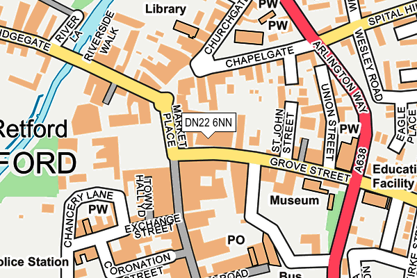DN22 6NN map - OS OpenMap – Local (Ordnance Survey)