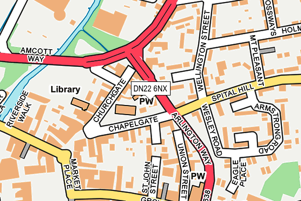 DN22 6NX map - OS OpenMap – Local (Ordnance Survey)