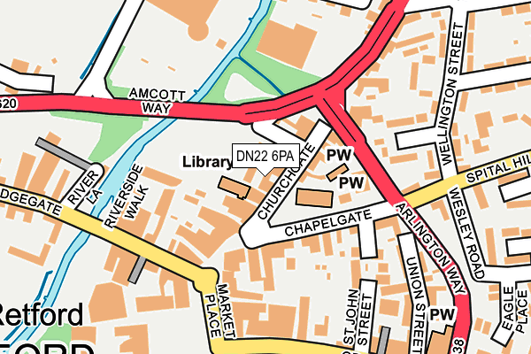 DN22 6PA map - OS OpenMap – Local (Ordnance Survey)