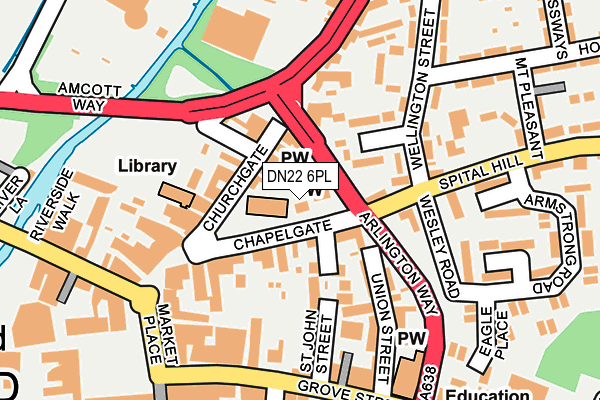 DN22 6PL map - OS OpenMap – Local (Ordnance Survey)