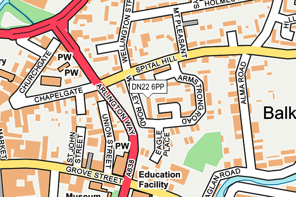 DN22 6PP map - OS OpenMap – Local (Ordnance Survey)